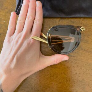 Authentic Gucci Elegant Tortoise Shell Sunglasses with Gold Accents